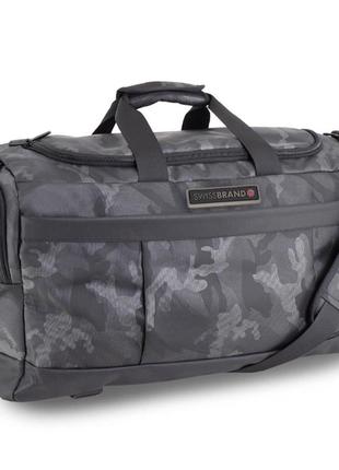 Сумка дорожная 46-65л swissbrand boxter duffle bag 46 dark camo (swb_dbbox)